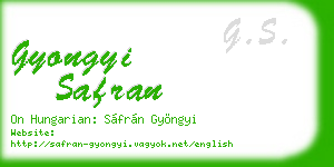 gyongyi safran business card